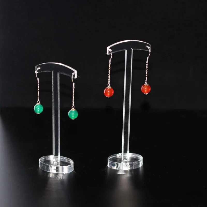 High Quality 2pcs/set White Acrylic Earrings Holder Earrings  Showcase Jewelry Display Stand Earring Showing Rack Shelf