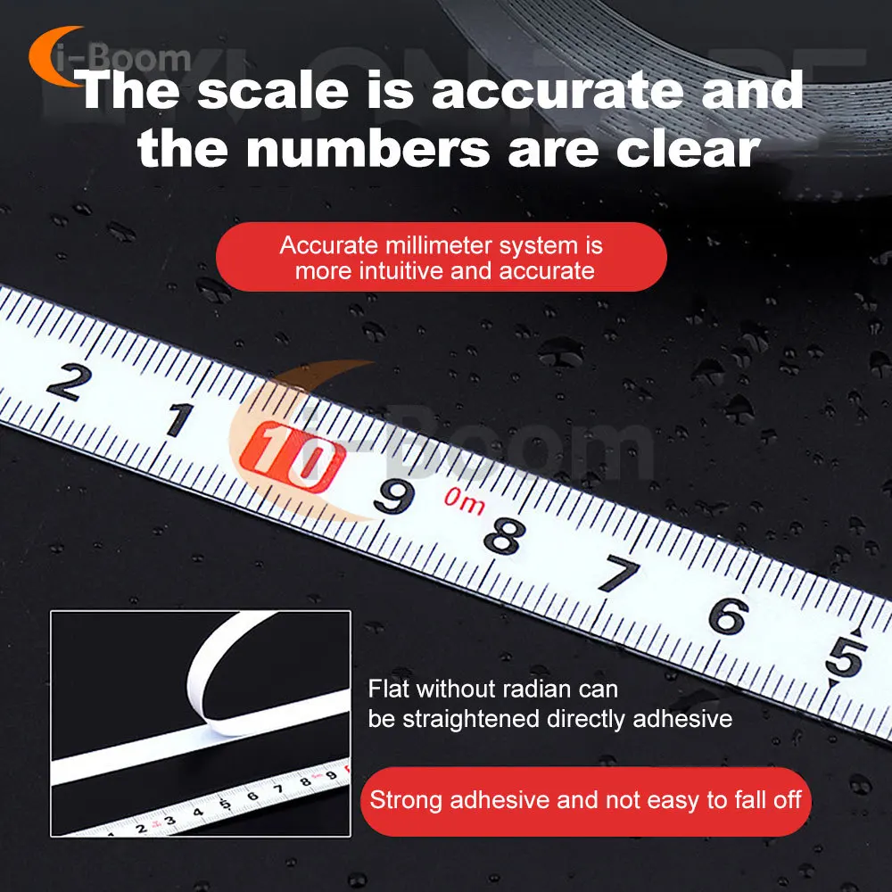 Tape Measures Self-Adhesive Measuring Tape Stainless Steel Workbench Ruler Adhesive Backed Tape Measure Metric Scale Ruler