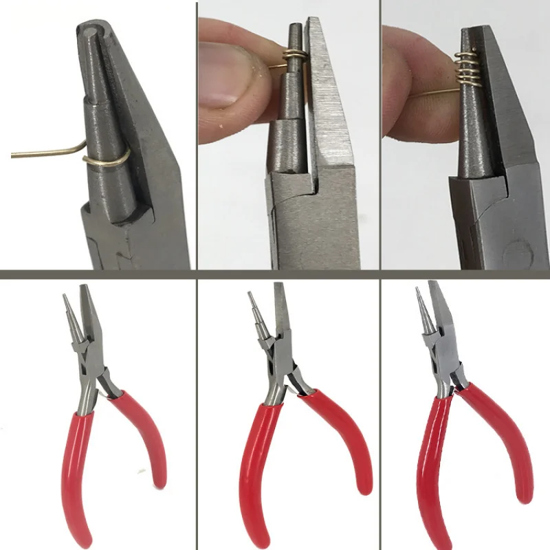 Half Groove Round Nose Pliers For Copper Wire Winding Loop Making DIY Jewelry Craft Making With Eye Pin Jump Ring Hand Processin