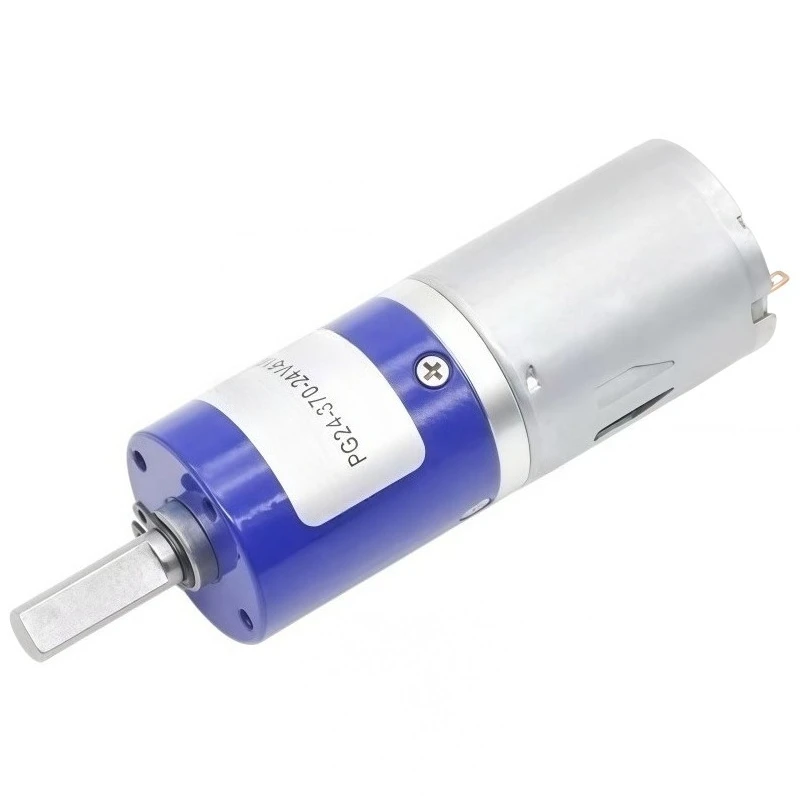 The PG24-370 Planetary Gear Has A Brushed Reduction Motor, Which Can Rotate in Both Directions and Has Adjustable Speed.