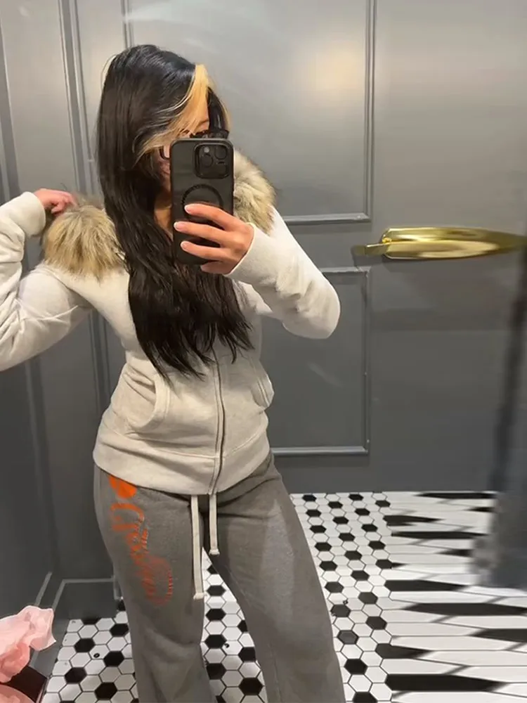 Cárdigan ajustado de piel sintética con capucha para mujer, abrigo elegante de punto con cremallera, abrigo de manga larga, Top para mujer, ropa nueva de otoño e invierno