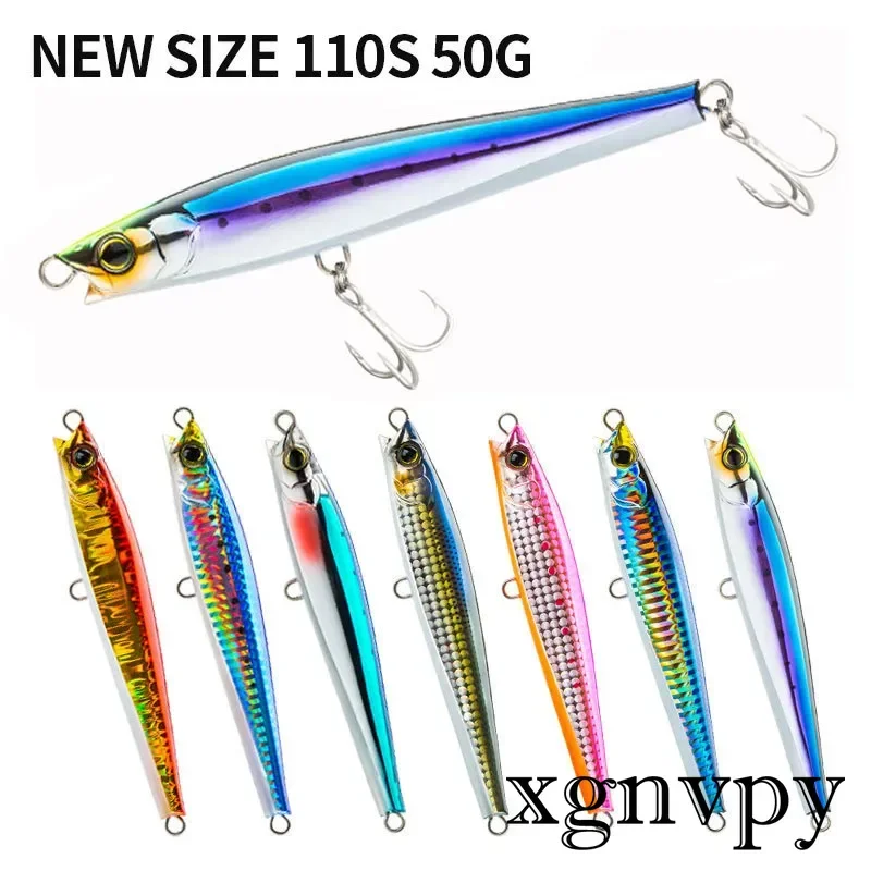 xgnvpy Pencil FishingLure Freshwater Artificial Bait Sinking Wobbler Accessory 11cm 50g Single Piece Tackle Equipment