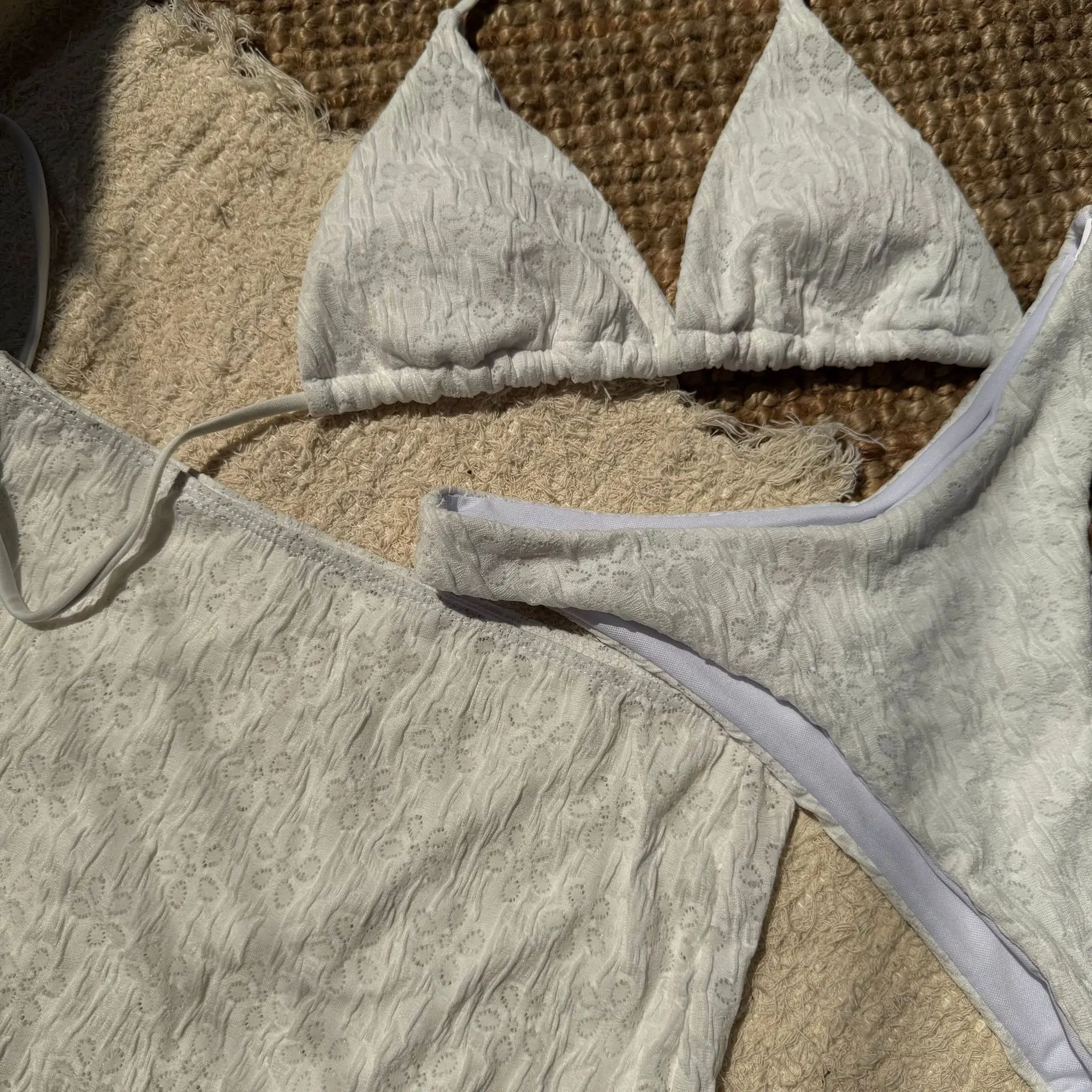 bikini sexy a fiori set 3 pezzi con super minigonna costumi da bagno costume da bagno abiti da spiaggia biquini tankini bianco e nero 2 colori