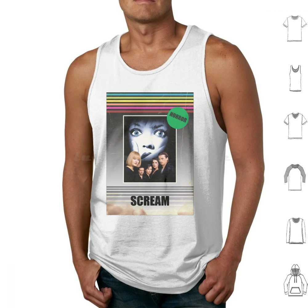 Scream 1996 Vhs estilo película de terror cartel camisetas sin mangas estampado algodón Scream Ghostface Vhs Horror Horror 90s Horror Scream