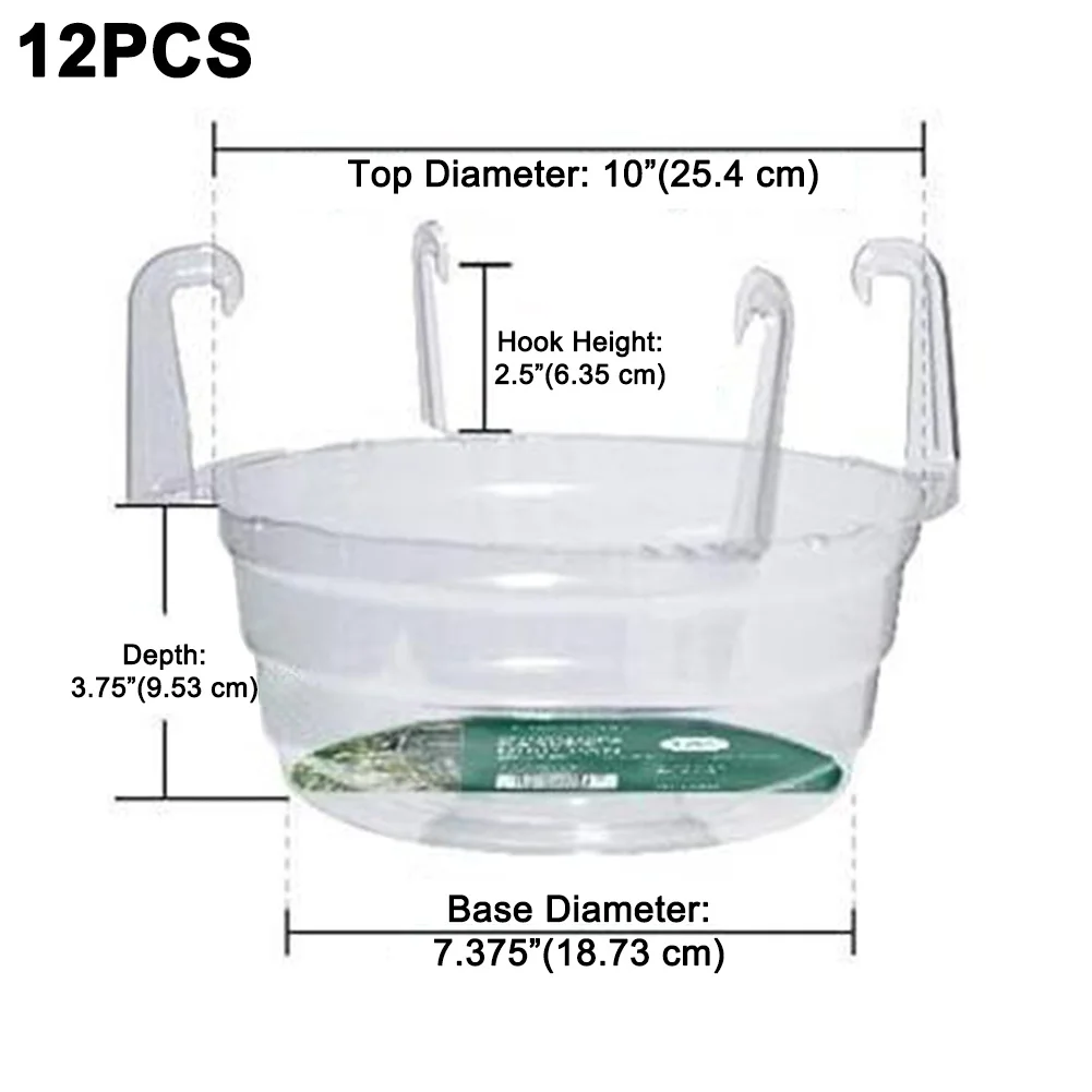 Effective Water Management Trays Gardening Plant Saucer Clear Hanging Drip Tray Prevents Root Rot Integrated Hook