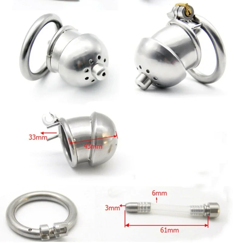 Best Seller Small Penis Lock Cock Cage Male Chastity With Stealth Lock Ring And Urethral Catheter Chastity Devices BDSM Sex Toys