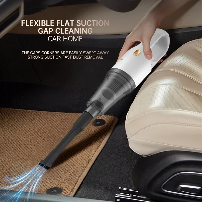 Portable Rechargeable Vacuum Cleaner 20000PA Powerful Vacuum Cleaner Fast Charging Car Carrying Home Pet Hair Cleaner