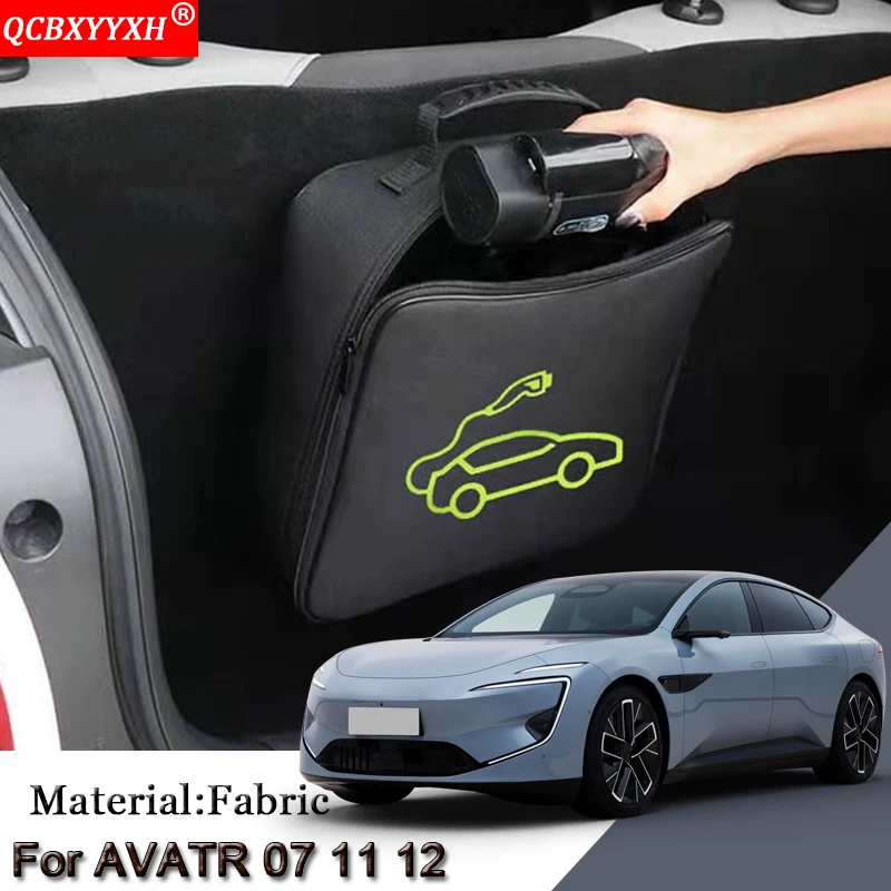 

EV Car Charging Cable Storage Carry Bag For AVATR 07 11 12 Charger Plugs Sockets Waterproof Fire Retardant Auto Accessory