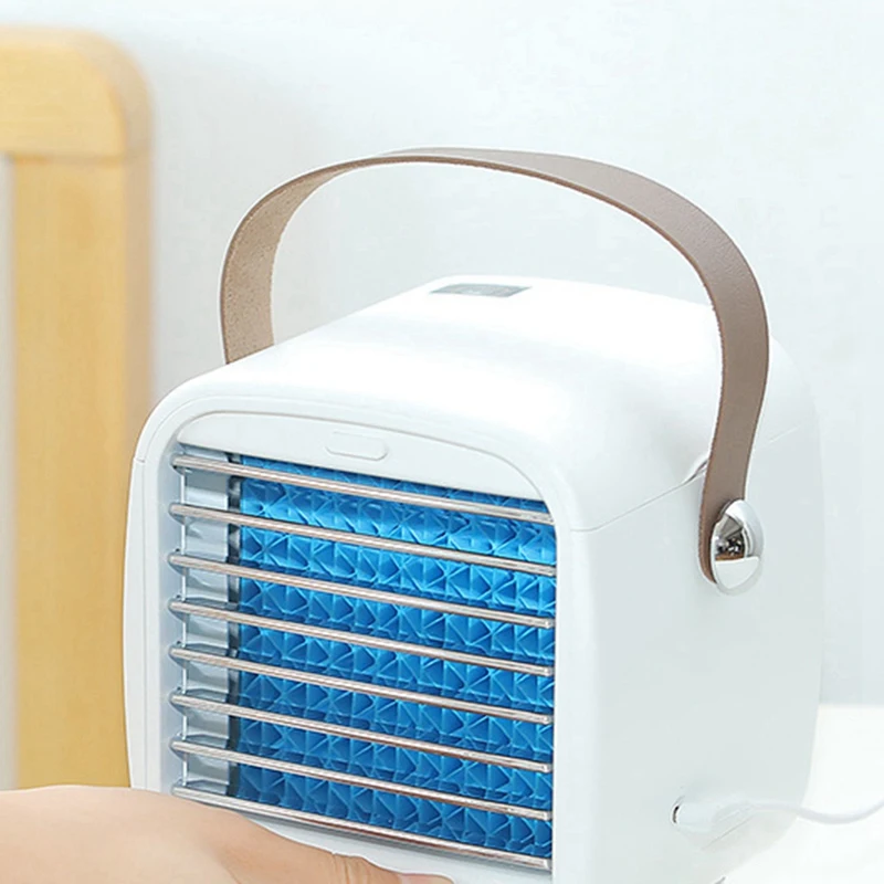 مكيف هواء أبيض مطور ، مروحة تبريد شخصية ، مبرد هواء تبخيري صغير ، يعمل بمنفذ USB ، 3 في 1