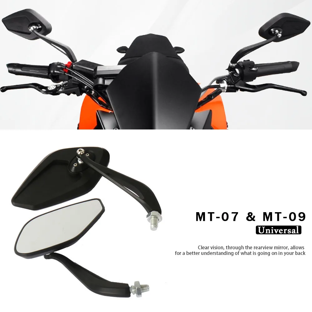 Motorcycle Side Rearview Mirrors Universal For Yamaha MT-07 MT07 MT-09 MT09 MT-10 Tracer 700 TRACER 900 XSR700 XSR900 XJ6