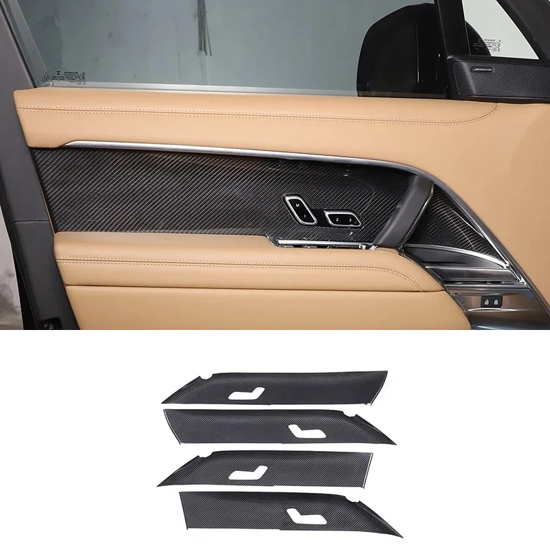 

Real Carbon Fiber Car Inner Door Panel Cover Trim Fit For Land Rover Range Rover Vogue L460 2022-2023