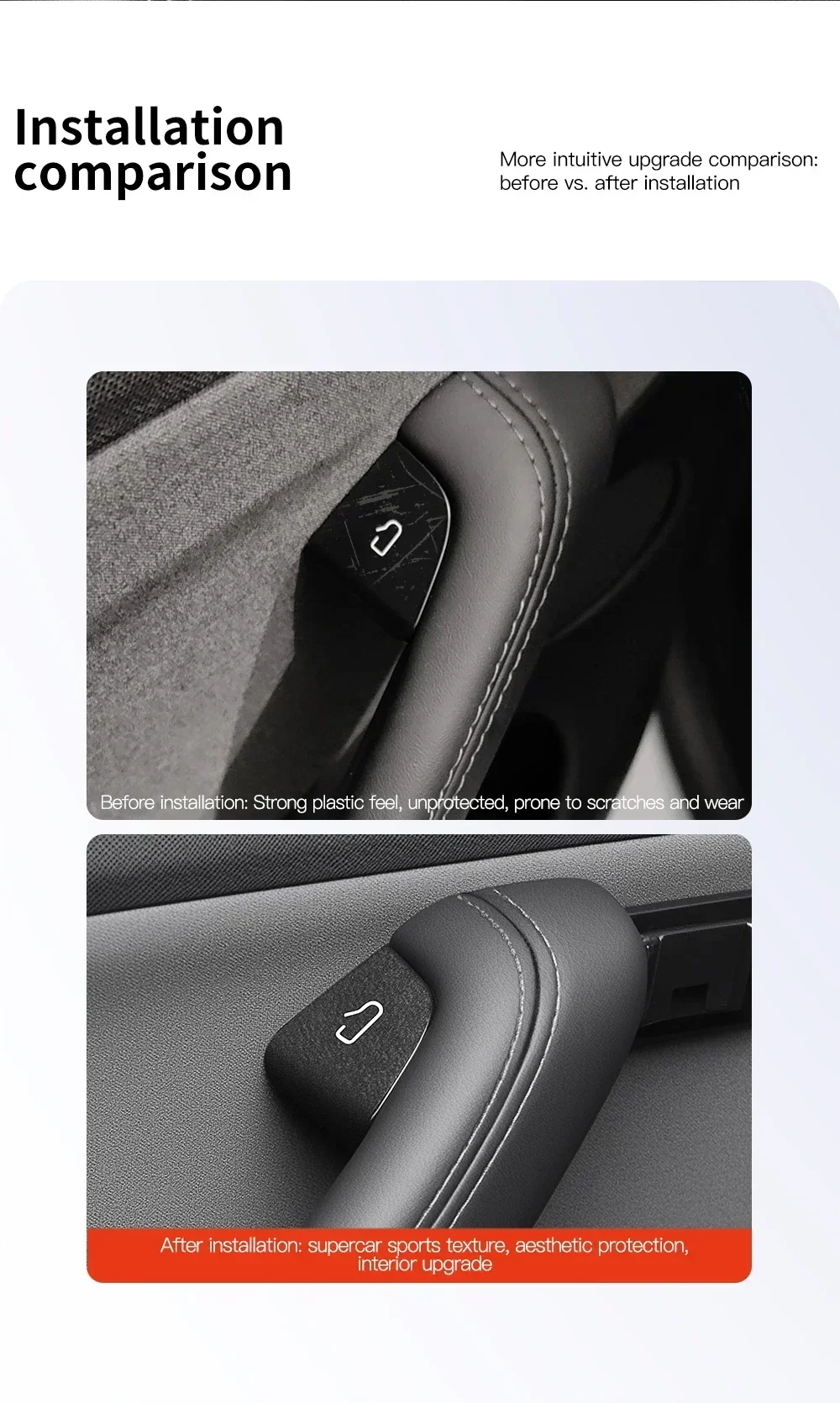 Armlehnen-Fensterheber-Schalteraufkleber für Tesla Highland Model 3 17-23 Juniper Model Y 21-24 Auto-Türenöffner-Aufkleber – Detail 7