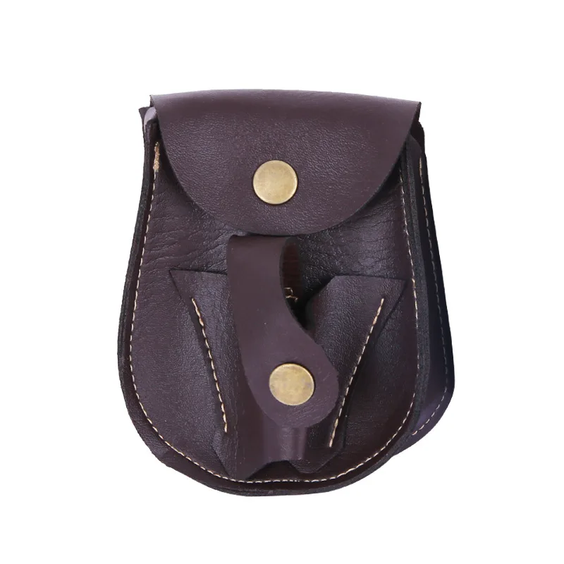 Outdoor Slingshot Bag - Integrated Steel Balls and Black Brown Leather - Durable and Non-deformable - High-quality Leather Case