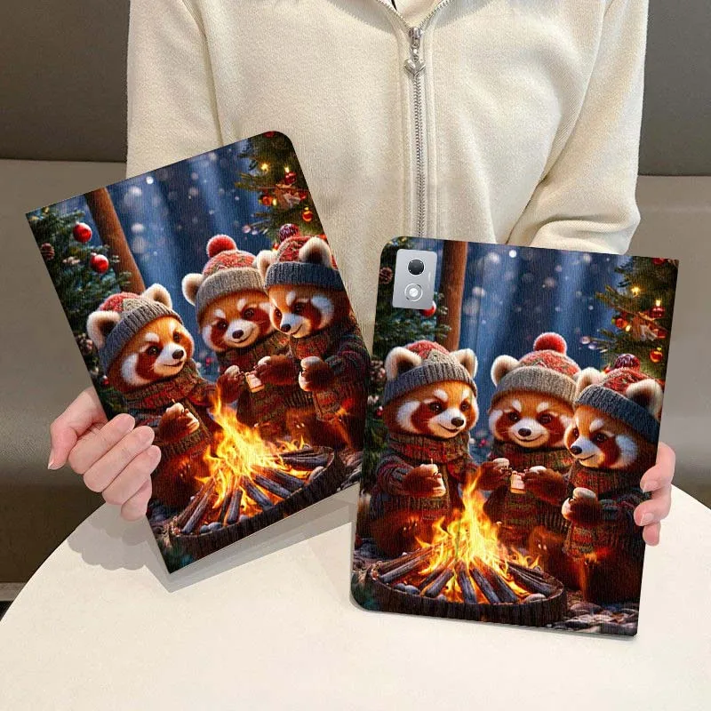 

Cartoon Redpanda Fire Warmth Tablet Case For Legion Xiaoxin Pad P12 Pro Y900 GT 2023 2025 12.1 12.7 14.5 inch
