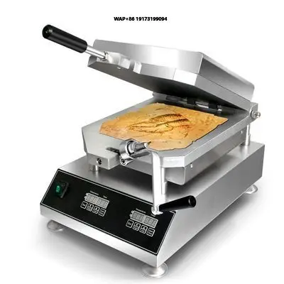 

Temperature Adjustable Thin Pancake Making Machine Fossil Cake Pressing Machine Crispy Pancake Machine