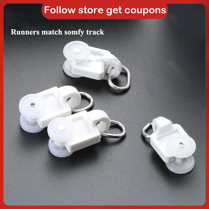 

Somfy Curtain Track Runners Electronic Curtain Accessory Smart Home Curtain Rails hook General Pulley for dooya/tuya Rail