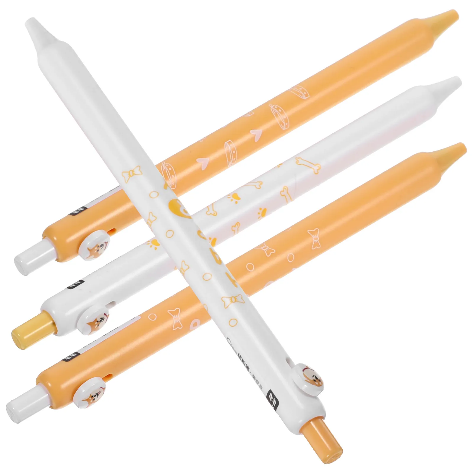 

4pcs Cartoon Neutral Gel Puppy Signature Portable Writing Stationery Smooth Ink Multi-Use Pens Light Simple Puppy