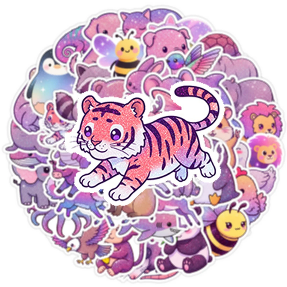 

10/30/50pcs Funny Cartoon Starry Sky Animal Stickers Aesthetic Decal for KId Toy DIY Luggage Laptop Guitar Cute Graffiti Sticker