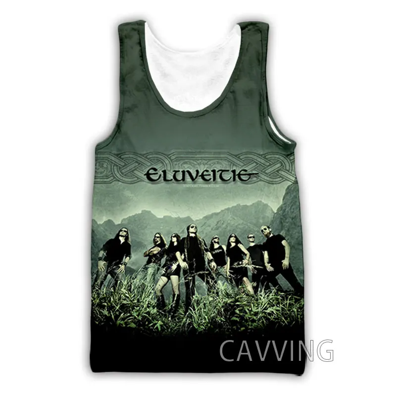 Camisetas sem mangas CAVVING 3D impressas ELUVEITIE, estilo Harajuku, para o verão, streetwear para homens/mulheres