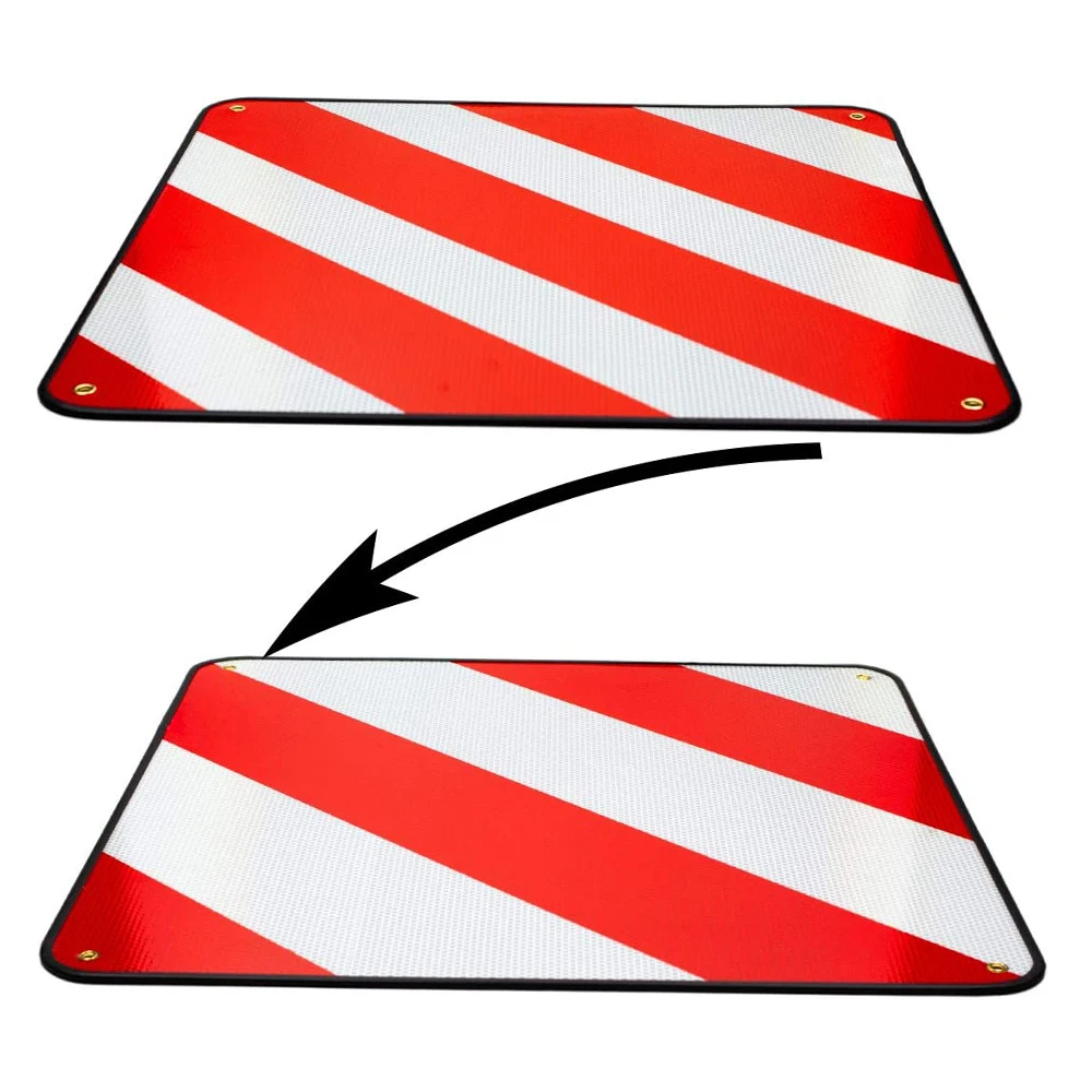 50 X 50cm 2in1 Spain and Italy Bicycle Carrier Red / White Aluminium Reflective Warning Board