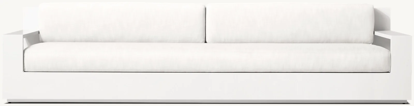 #Modern White Aluminum Frame Outdoor Sofa Set with Tilted Design for Hotel Use