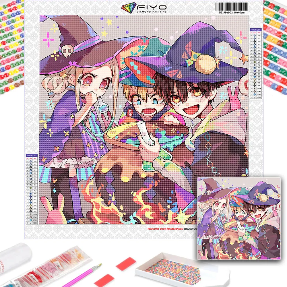 Diamond Painting Anime Toilet-Bound Hanako Kun Picture of Rhinestones Full Diamond Art Mosaic Embroidery diamant Home Decor