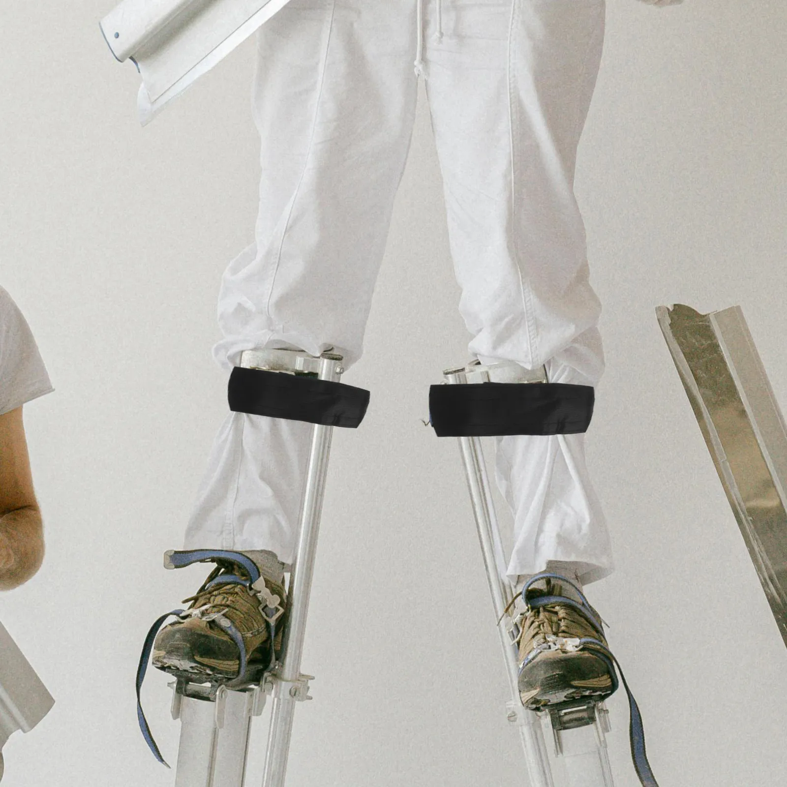 2Pcs Adjustable Drywall Stilts Leg Straps Reliable Nylon Foot Straps for Construction Performance Replacement Parts Comfort
