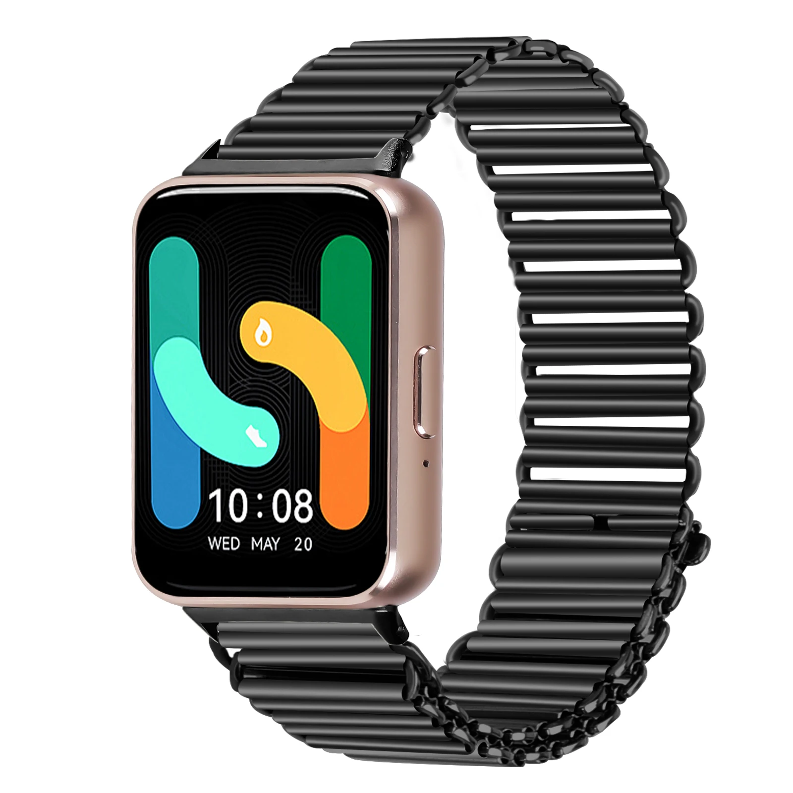 Métal pour Samsung Galaxy Fit 3 Bracelet en acier inoxydable Bracelet de remplacement pour Samsung Galaxy Fit3 SM-R390 accessoires de sangle