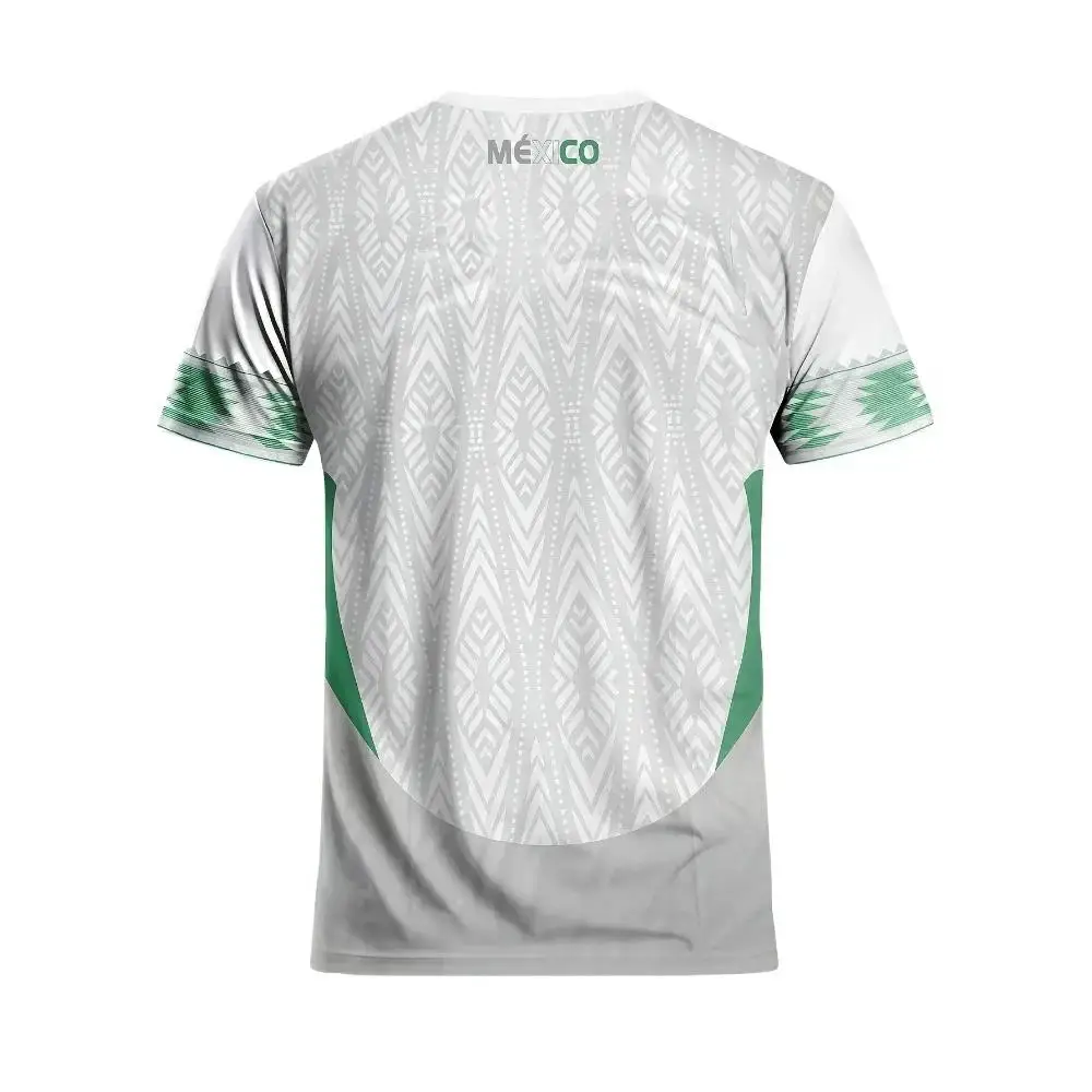 Unisex Mexiko Nationalmannschaft Fußballtrikot, Azteken-Stammesmuster Schnelltrocknendes Kurzarm-T-Shirt für Sporttraining und Freizeitkleidung – Detail 5