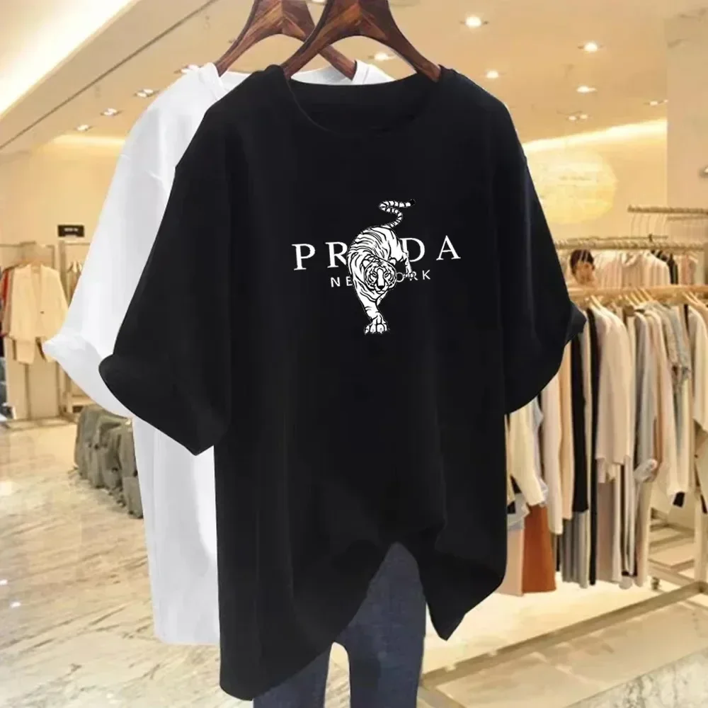 Women Clothing Brand Luxury T Shirt Cotton Oversized Men Short Sleeve T Shirt Tops Soft Summer Tees Fashion Blouse Streetwear