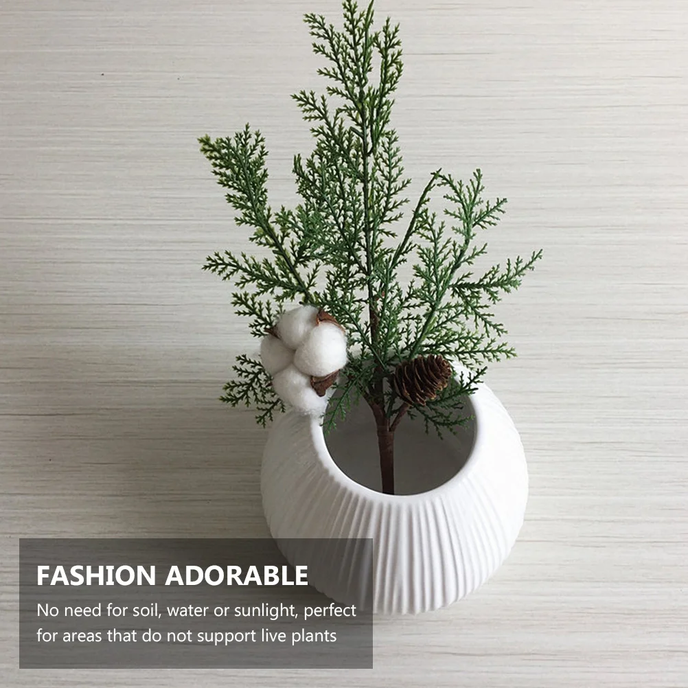 

5pcs Imitation Cypress Leaf Artificial Plants Branch Simulation Plant For Home Office Decor Diy Garland Christmas Ornament