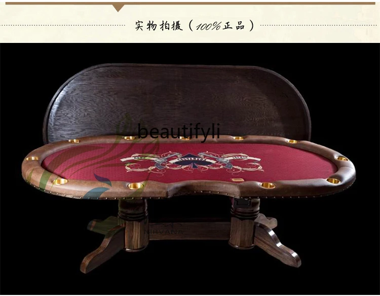 Texas Hold'em Table Surface Two-purpose Chess and Card Table Conference Table