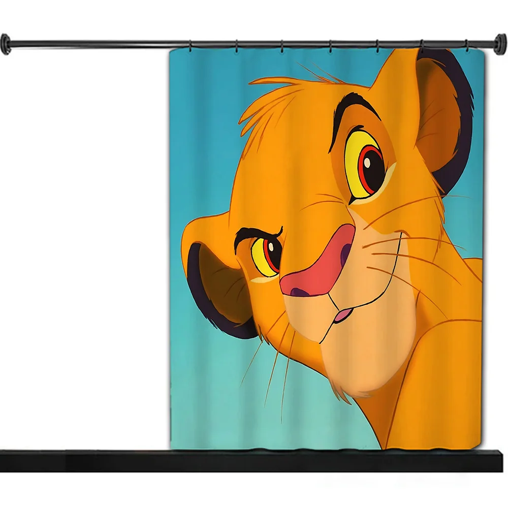 Cartoon The Lions K-King Shower Curtain Waterproof Polyester Fabric Paint Colorful Bath Curtains Home Bathroom Curtain With Hook