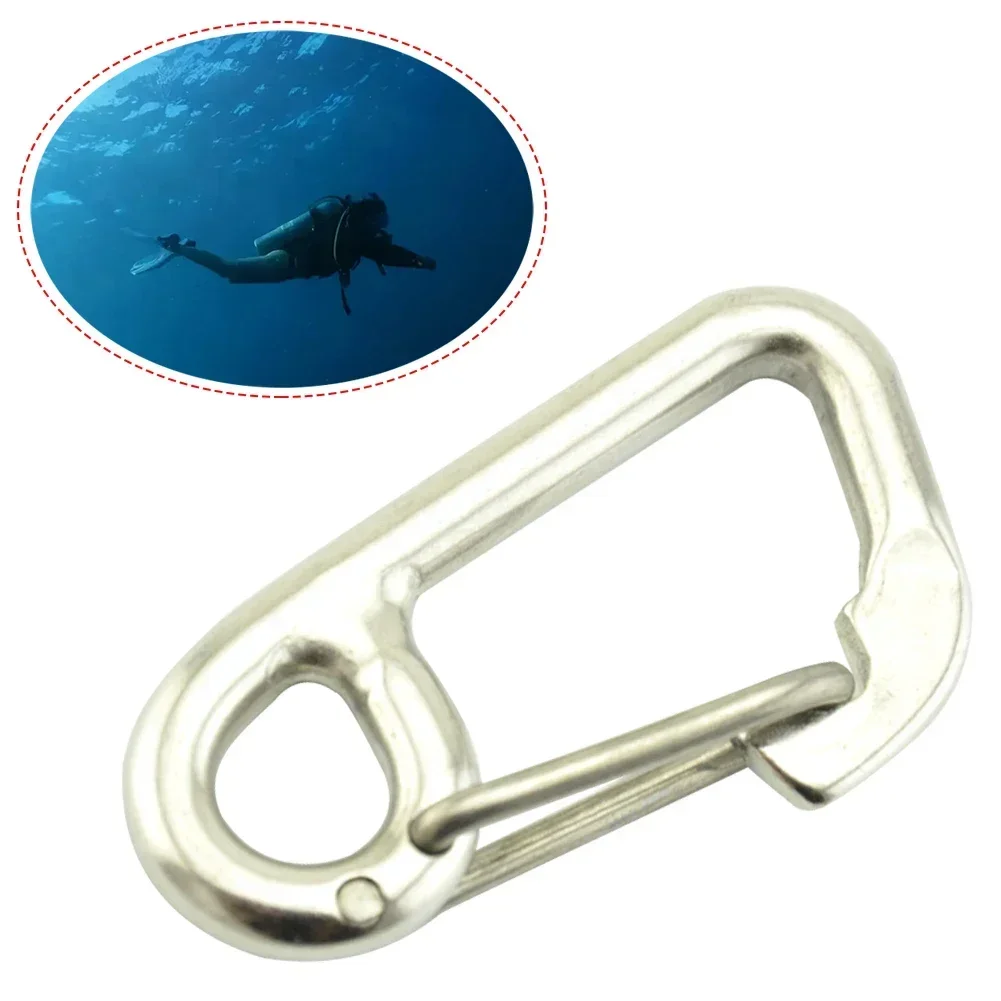 Scuba Diving 316 Stainless Steel Safety Diving Buckle Camping Carabiner Hook Snap Scuba Diving Buckle Kayak Accessories