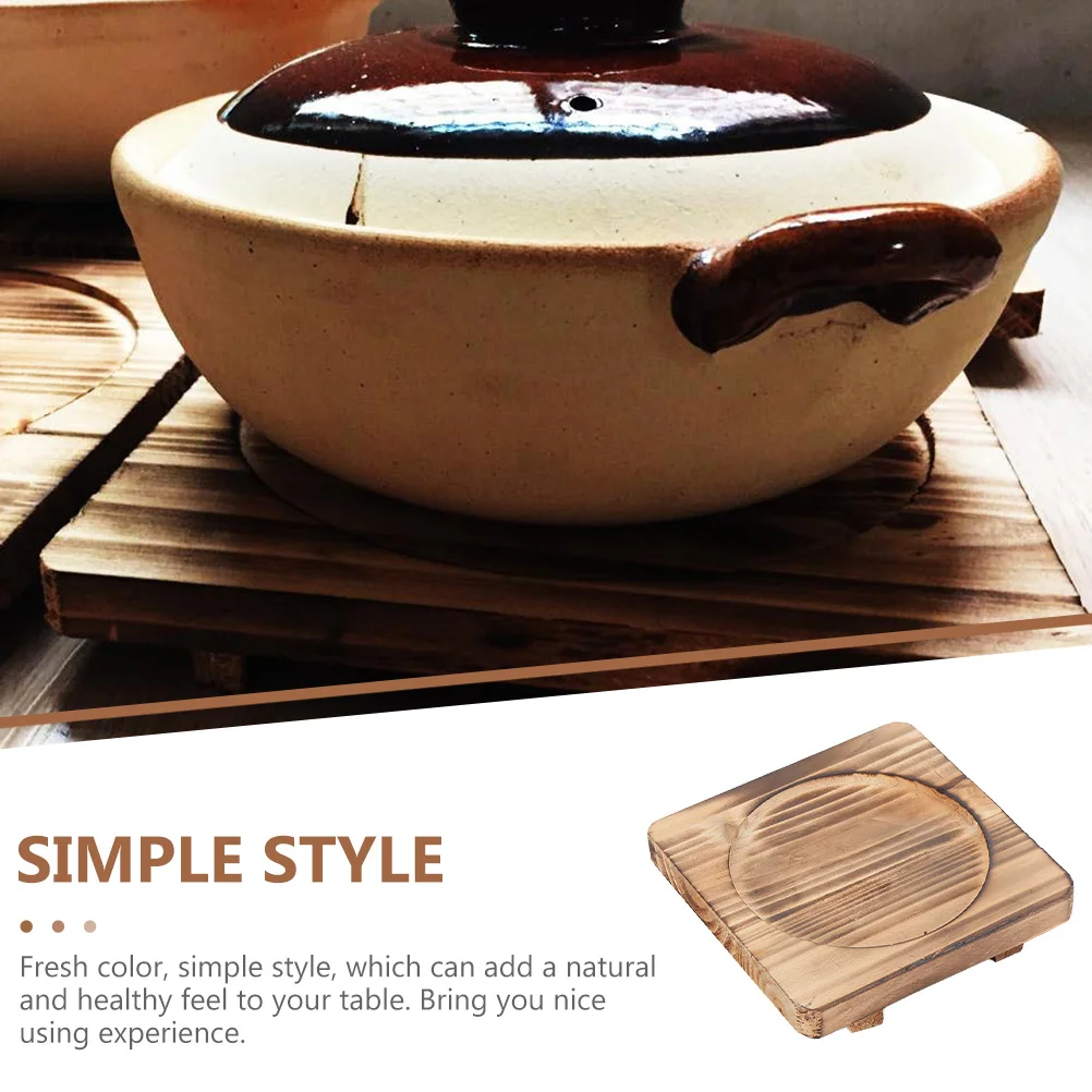 

Wooden Placemat Insulated Heat Resistant Place Mats Retro Home Decor Table Protection Simple Style Wooden Cushion Pad