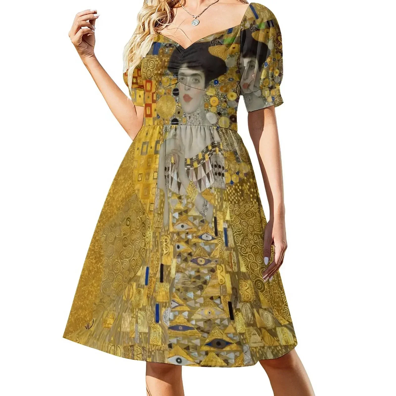 

Gustav Klimt - Portrait of Adele Bloch-Bauer Sleeveless Dress Dress for girls wedding guest dress 2025