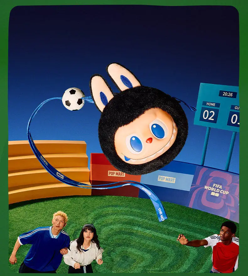 

POP MART 2026 THE MONSTERS × FIFA Series Rubber Wall Decor Items Doll Cute Anime Desktop Kawaii Surprise Birthday Toy