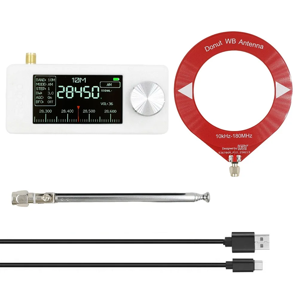 

0.5-108mhz Mini Radio Sound Recorder Telescopic Antenna SI4732 DSP Radio Rechargeable Stereo Full Band Mini Receiver