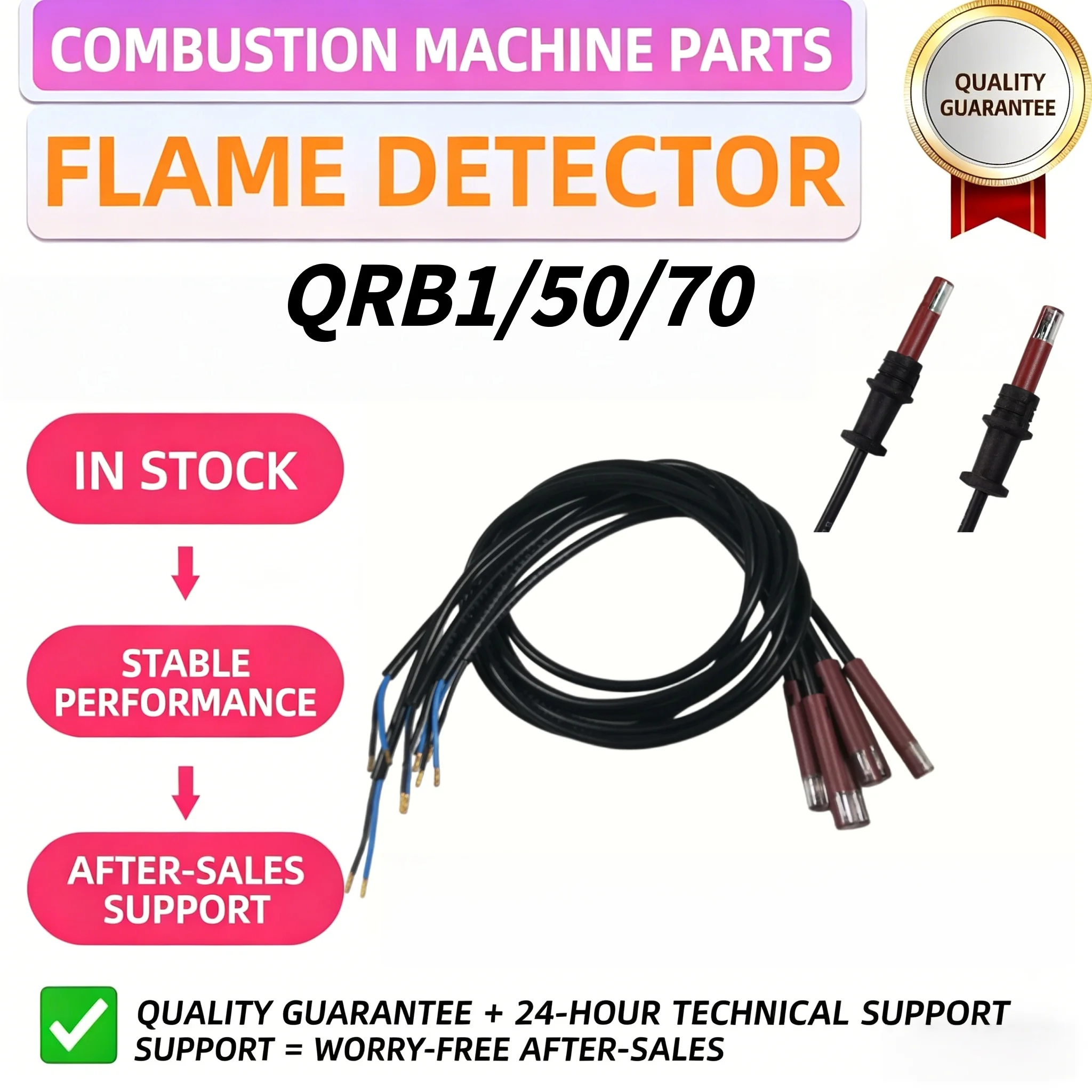 Oil Burner Equipment QRB1 Red Electric Eye Photocell Flame Detection Sensor Replacement Parts, Same Day Shipping