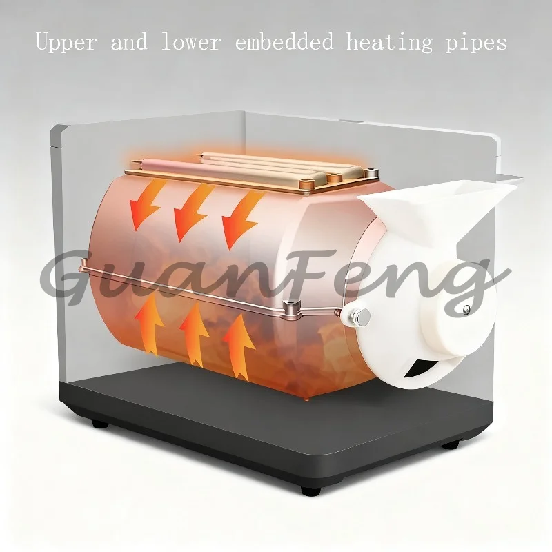 Family Cafe Coffee Bean Processing 1600W Small Automatic Coffee Roaster 110V To 220V Maximum 1500g