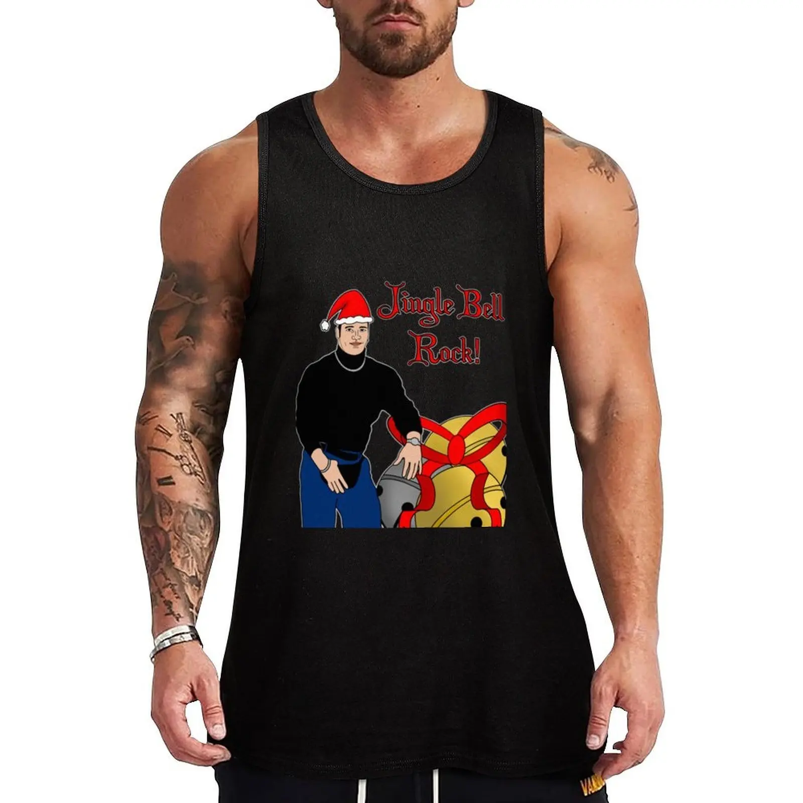 Dwayne Johnson Jingle Bell Dwayne Tank Top Casual Summer Tank Top Lightweight Sleeveless Shirt