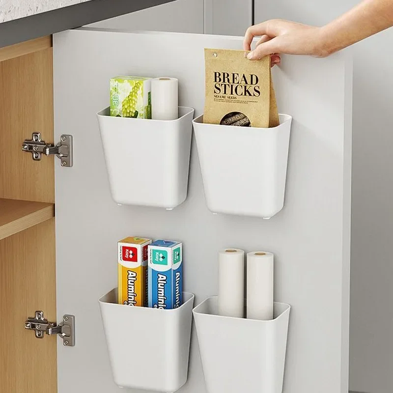 

Kitchen Wall-mounted Adhesive Storage Rack Multifunctional Cabinet Door Storage Box Under Sink Drawer Shelf Bathroom Organizer