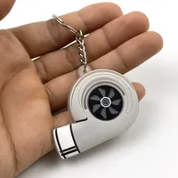 3D Turbo Keychain Accessories Turbine Keyring Rubber Turbocharger Key Chain for VW AUDI BMW Mustang Soft Turbo Rubber Keychain