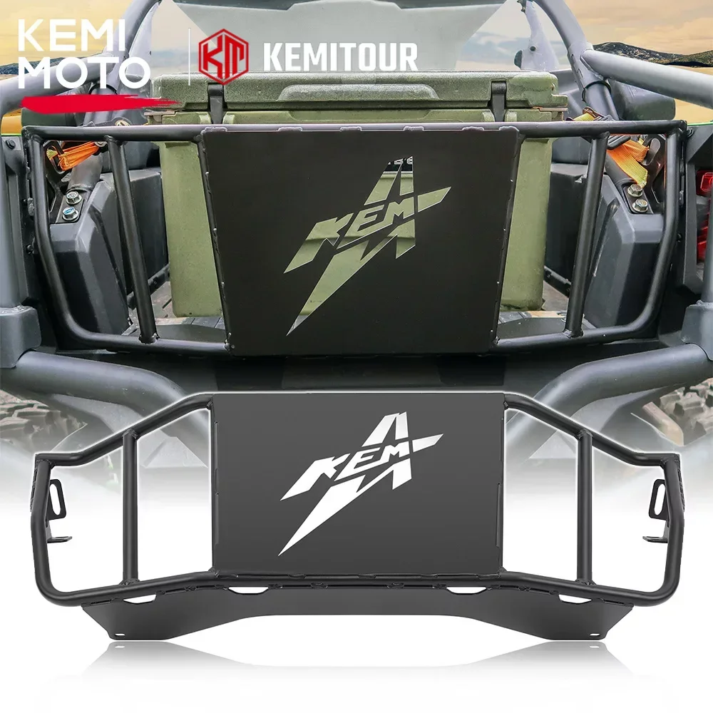 

KEMIMOTO UTV Heavy Duty Steel Tailgate Extender High Cargo Bed EnclosureCompatible with Kawasaki KRX 1000/4 1000 2021+