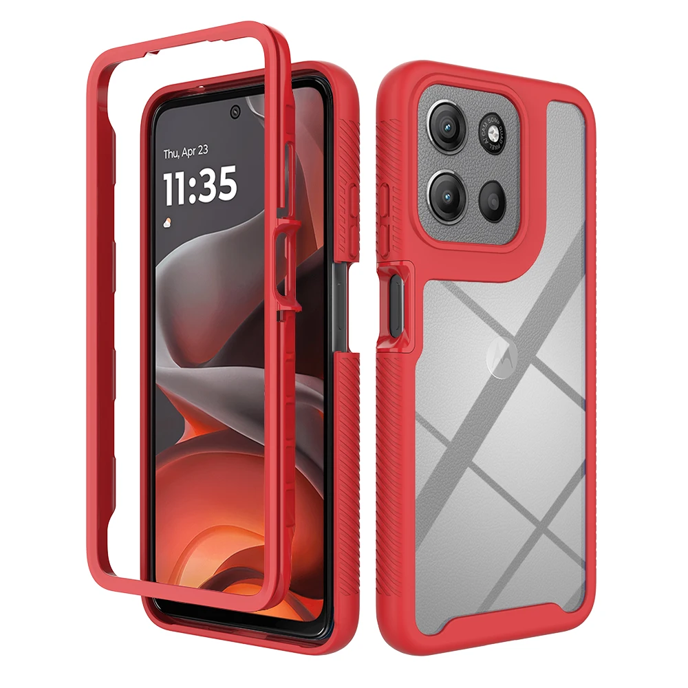 Robuste PC+TPU Anti-Drop-Schutzhülle für Moto G67/G77 G17/G15/G05/E15 G86 G56 G06, militärische, sturzsichere Schutzhülle