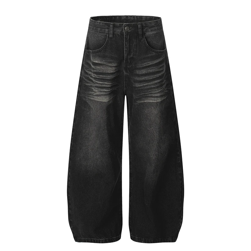 

Широкие джинсы в стиле ретро, свободные прямые джинсы в американском стиле для мужчин и женщин, брюки в пол GXFortune