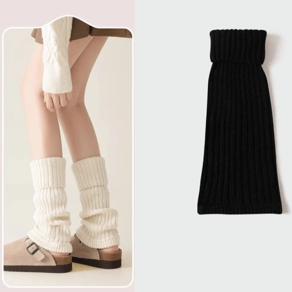 

Gothic Lolita Fluffy Winter Leg Warmers Keep Warm Stretchy Long Leg Socks Windproof Knit Long Socks Women