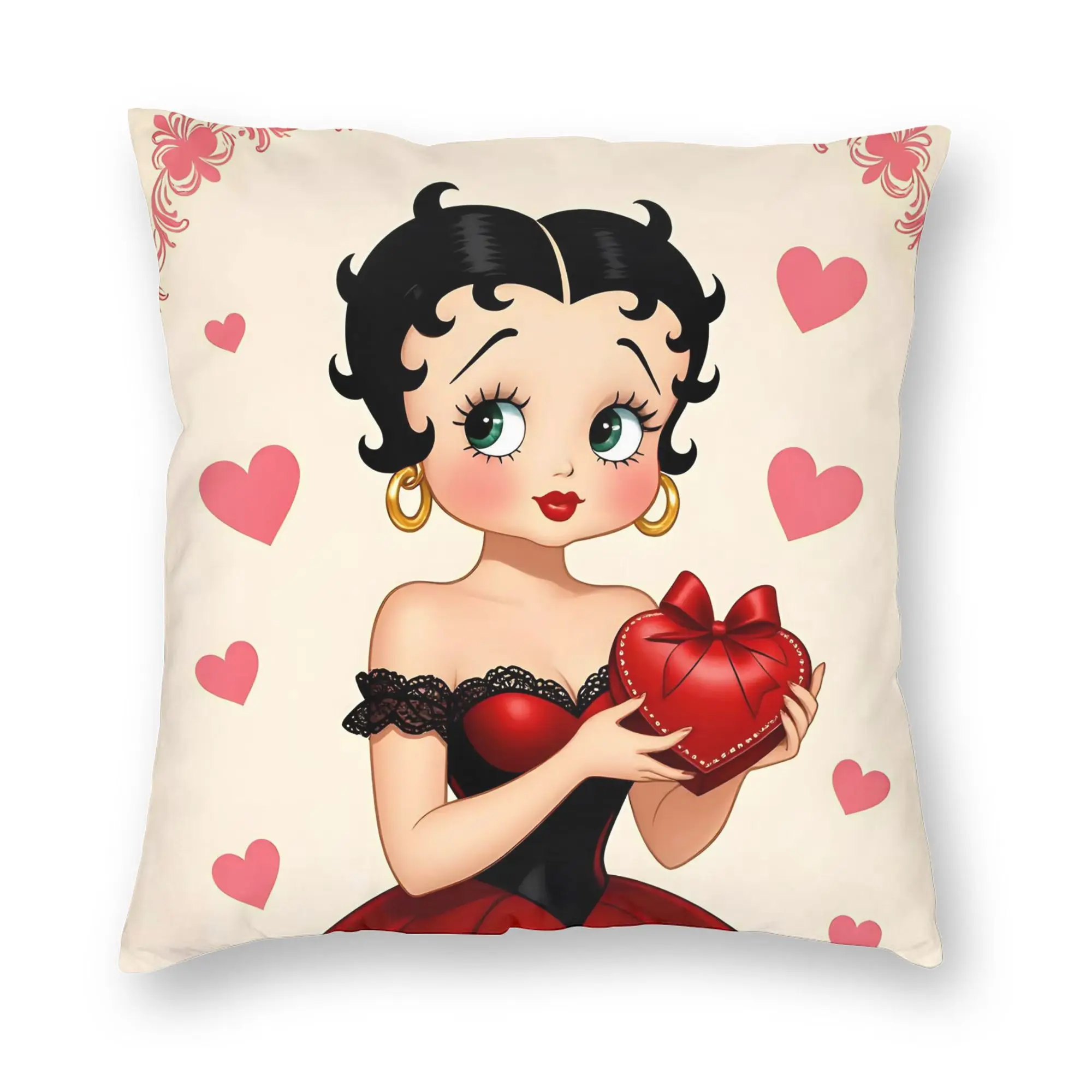Anime B-Betty BoopS Pillowcase Printed Polyester Cushion Cover Decor  Throw Pillow Case Cover Home Wholesale 45X45cm