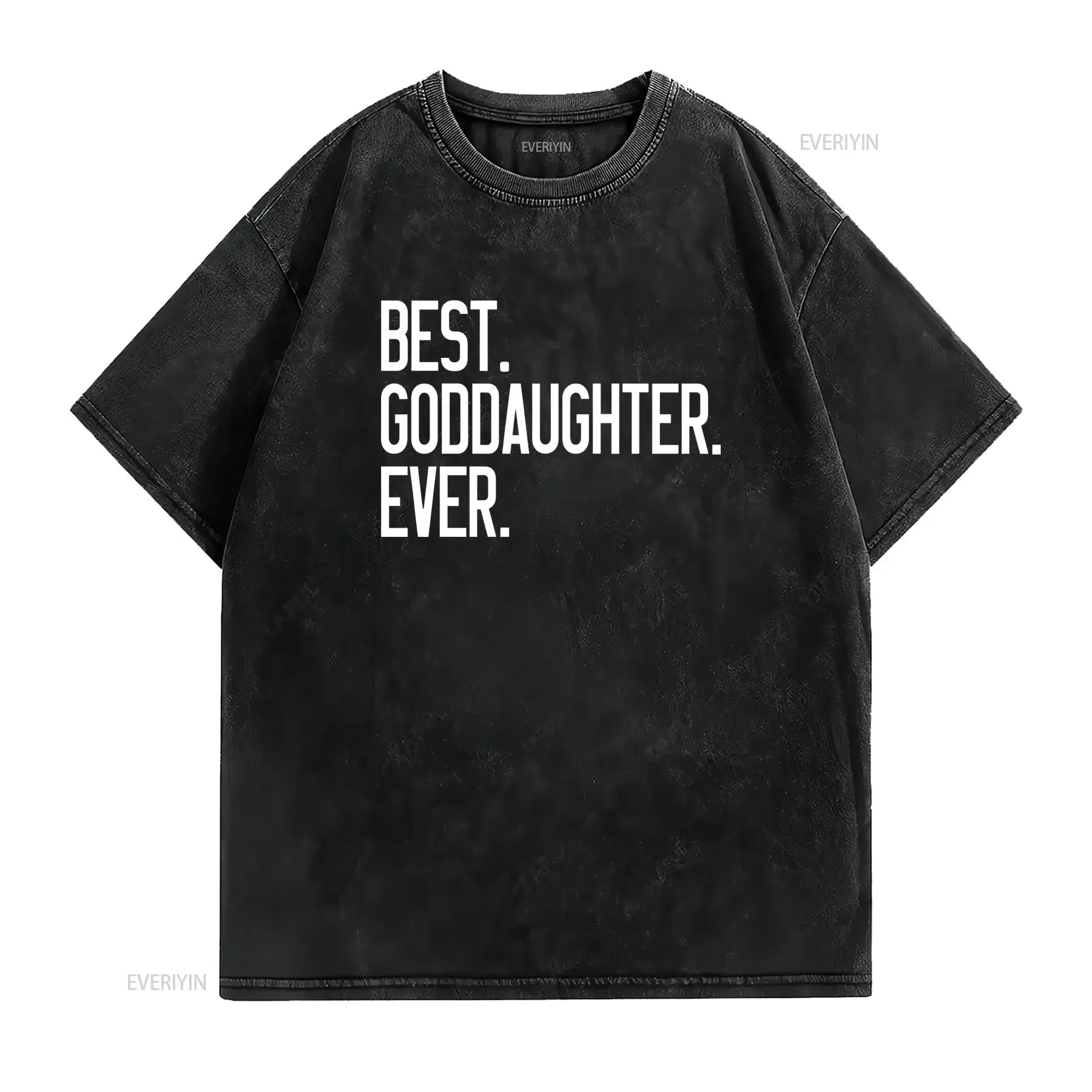T shirt Melhor Goda de Todos os Tempos Gola Redonda Casual Tecido Ligeiramente Elástico Corte Normal Design com Estampa