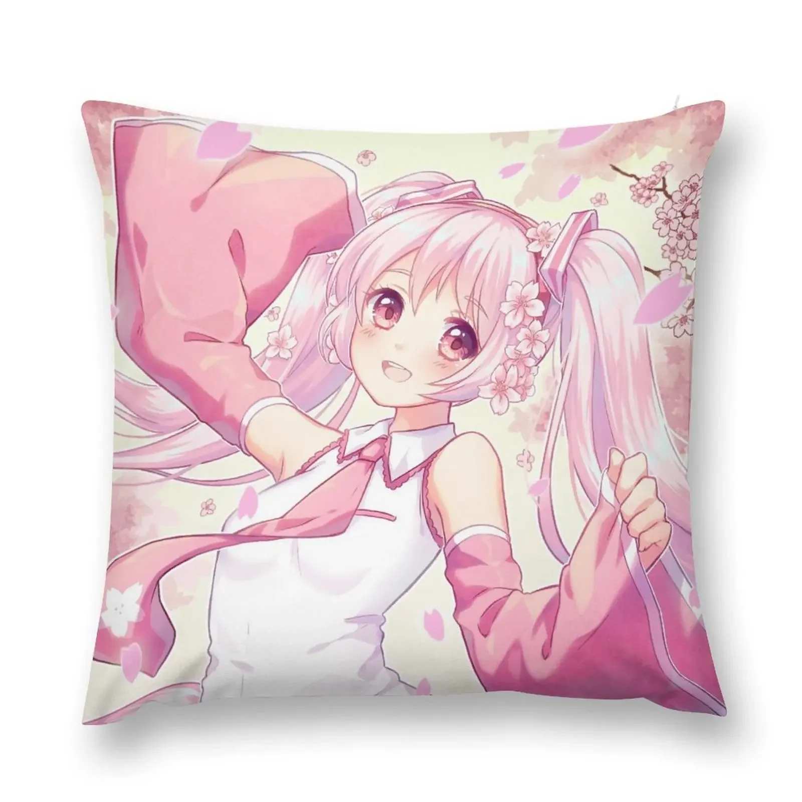 

Sakura Miku Throw Pillow Cushion Child pillow pillowcase Cushion Cover pillow